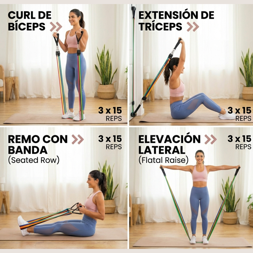 COMBO Fitness 11 piezas anclaje+ banadas - FULL MEGA TIENDAS