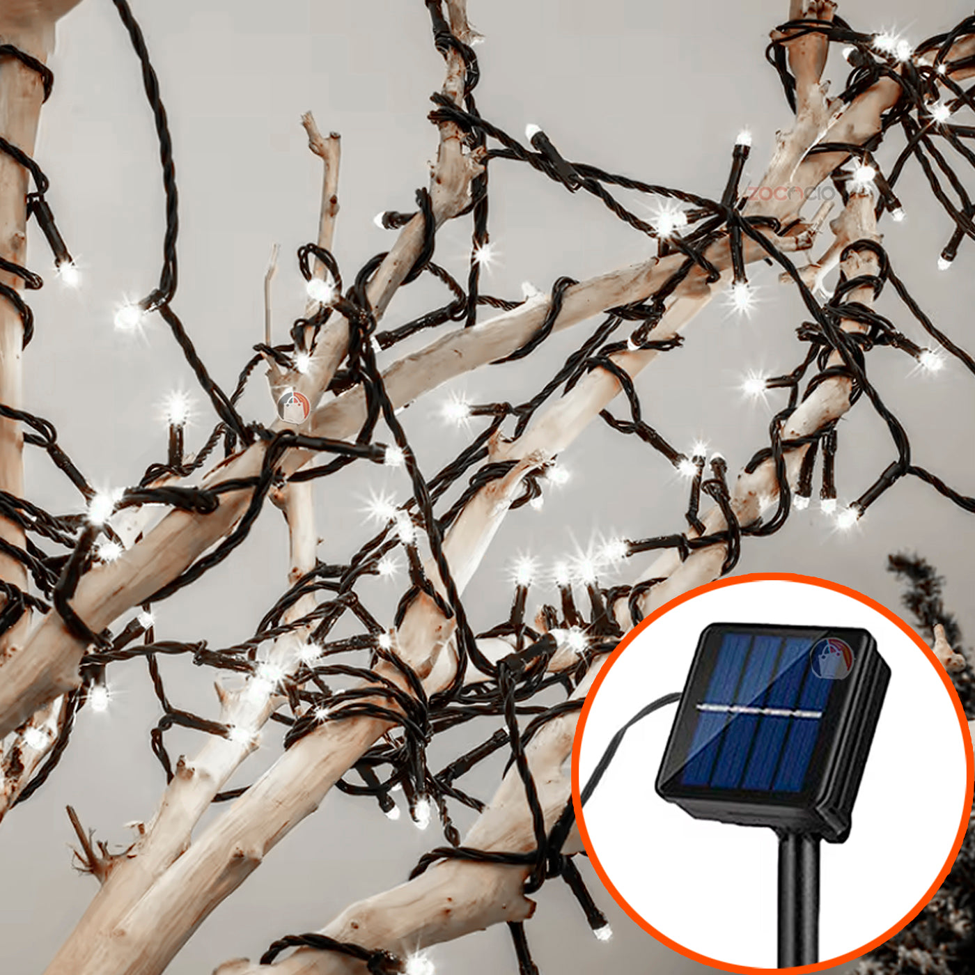 Luces Navidad  Energía Solar Prem 100Led - FULL MEGA TIENDAS