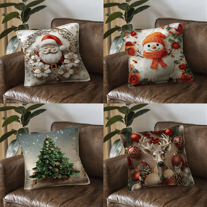 Set Fundas Navideñas x4 Con Luces SFN01 - FULL MEGA TIENDAS