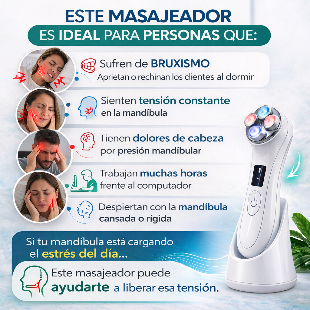 Masajeador Facial Ultrasonico Radiofrecu - FULL MEGA TIENDAS