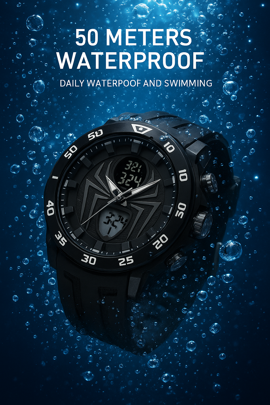 Reloj Sanda 6111 Deportivo Hombre Spider - FULL MEGA TIENDAS