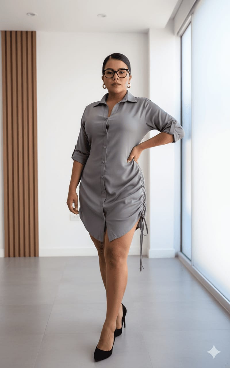 Blusón camisero vestido  ANA - FULL MEGA TIENDAS