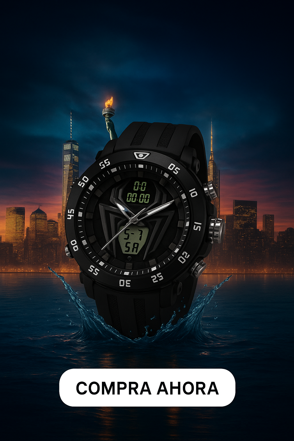 Reloj Sanda 6111 Deportivo Hombre Spider - FULL MEGA TIENDAS
